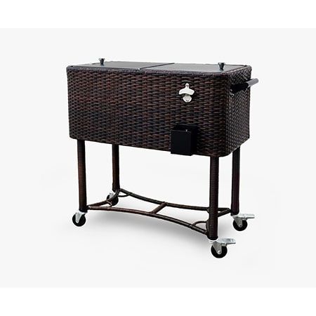 Neverita portátil Permasteel de 80 QT de mimbre