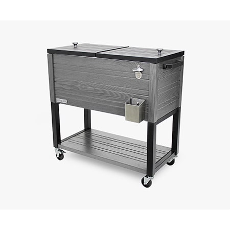 HIELERA/NEVERITA PERMASTEEL 80QT MADERA RUSTICA GRIS