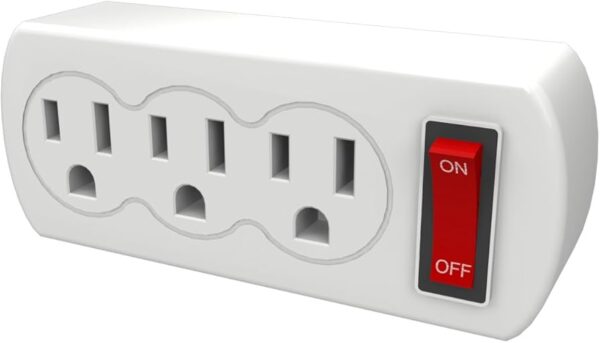 Regleta de pared Stanley con luz OFF/ON y 3 salidas